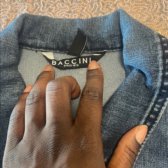 Baccini Dark Wash Denim Jacket - Picture 4 of 8